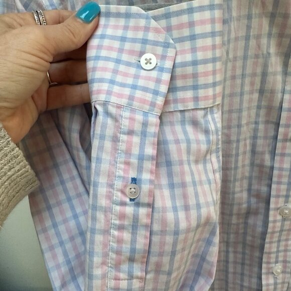 Twillory Mens Performance Fabric Plaid Button-Down‎ Shirt Career Size 15.5/34-35 - Picture 4 of 8